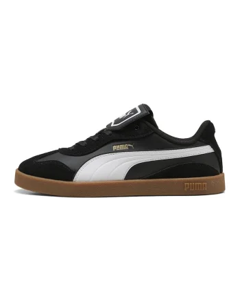 Pantofi sport Club Azura de piele ecologica cu garnituri de piele intoarsa, Negru/Alb optic/Gri inchis