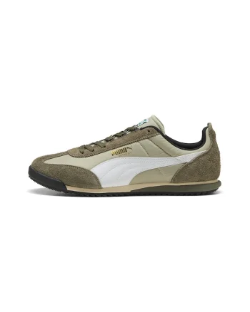 Pantofi sport RetroJet cu segmente de piele intoarsa, Alb/Verde pal/Kaki inchis