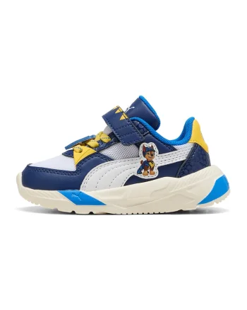 Pantofi sport Trinity 2 cu banda velcro si imprimeu desene animate, Alb/Galben/Albastru inchis