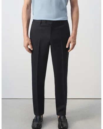 Pantaloni slim-fit din amestec de lyocell Amalfi, Negru