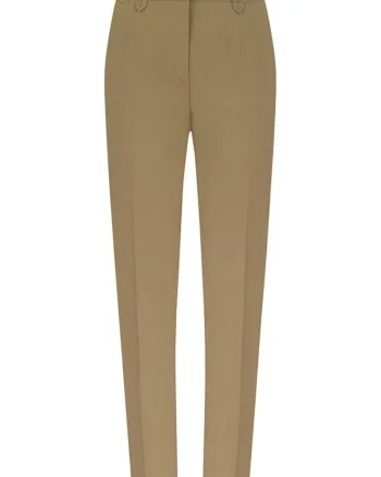 Pantaloni Chino cu croiala conica si pliu frontal