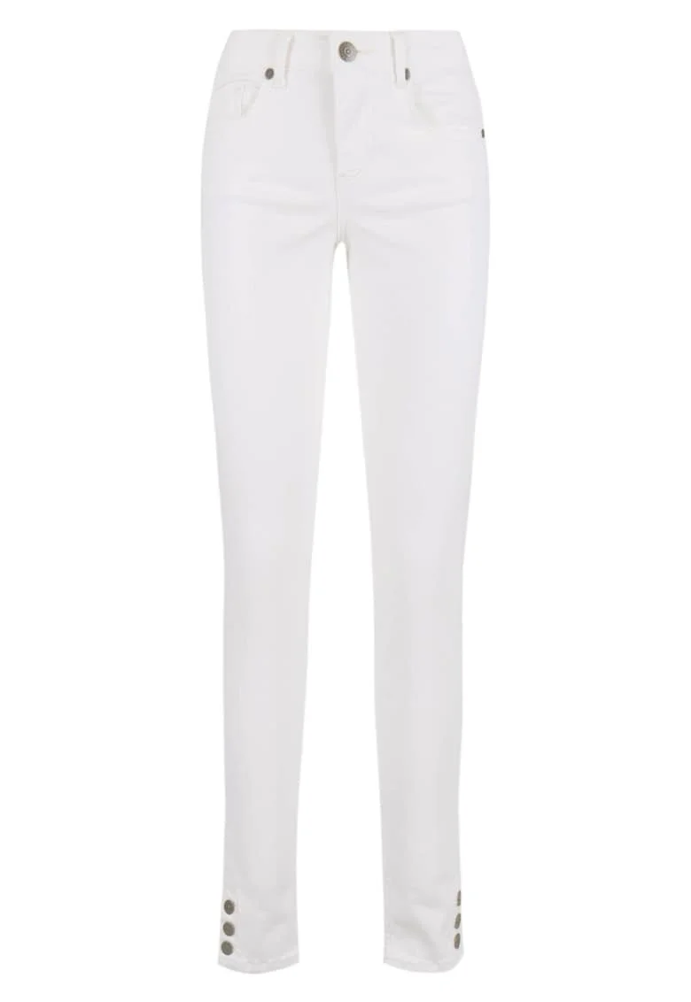 Blugi skinny fit cu nasturi decorativi