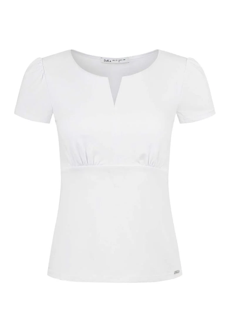 Tricou cu talie accentuata si detalii fronsate