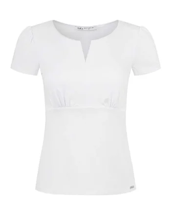 Tricou cu talie accentuata si detalii fronsate