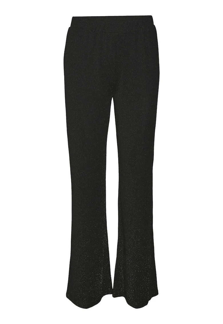 Pantaloni dama,  tricotati, negru, 73% poliester reciclat, 22% fibra metalica, 5% elastan,