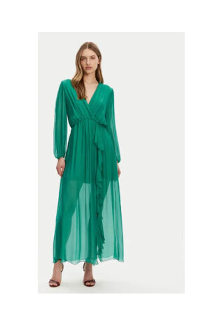 Rochie de vara,  verde, 70% viscoza, 30% matase,