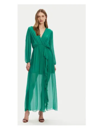 Rochie de vara,  verde, 70% viscoza, 30% matase,