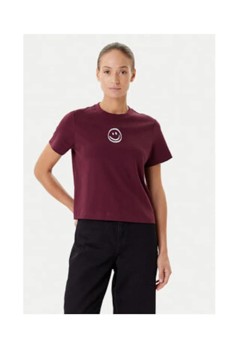 Tricou dama,  mov, 100% bumbac organic,