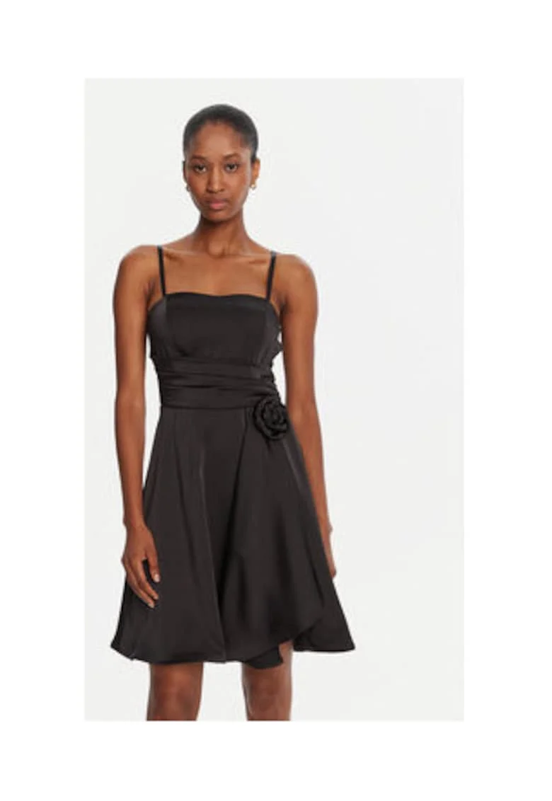 Rochie cocktail Dama,  negru, poliester, elastan,