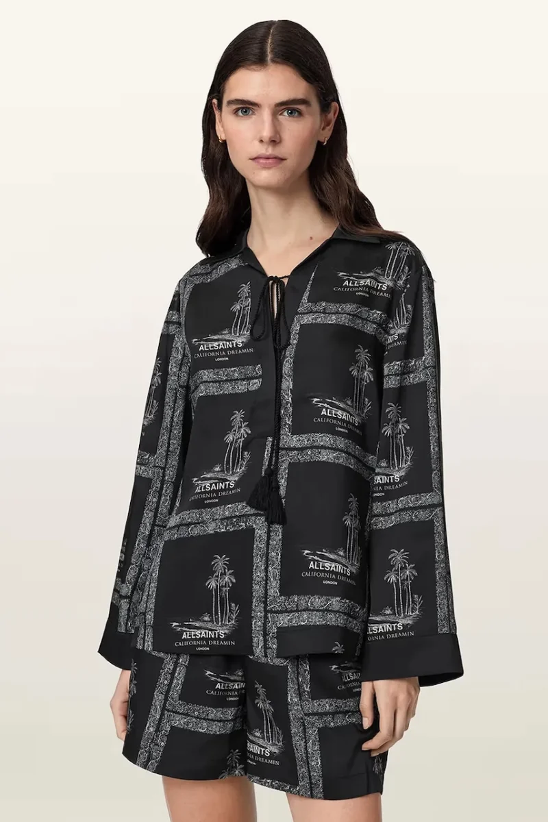 AllSaints bluză tip cămașă pentru femei LETTIE