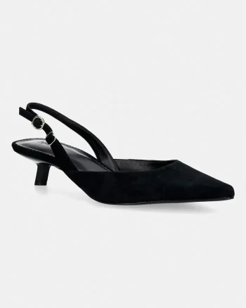 HUGO pantofi cu toc stiletto cu călcâiul deschis din piele întoarsă Seleny