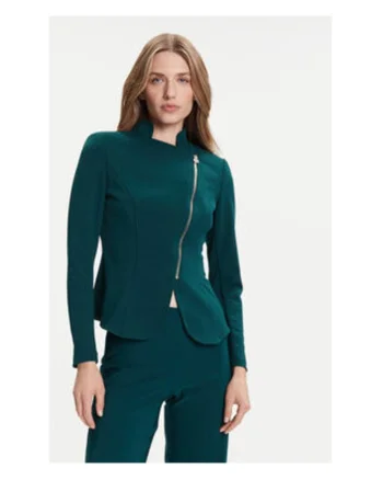 Sacou dama,  verde, poliester si elastan