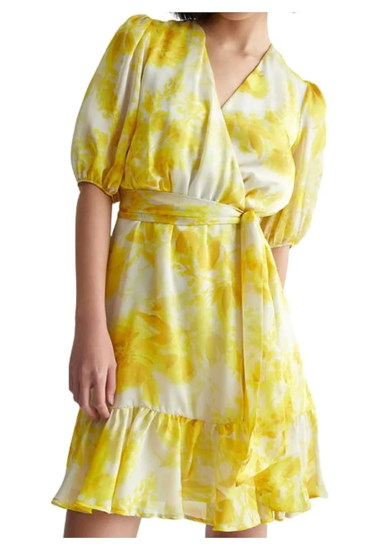 Rochie de dama  Balza cu imprimeu galben
