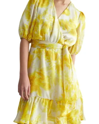Rochie de dama  Balza cu imprimeu galben