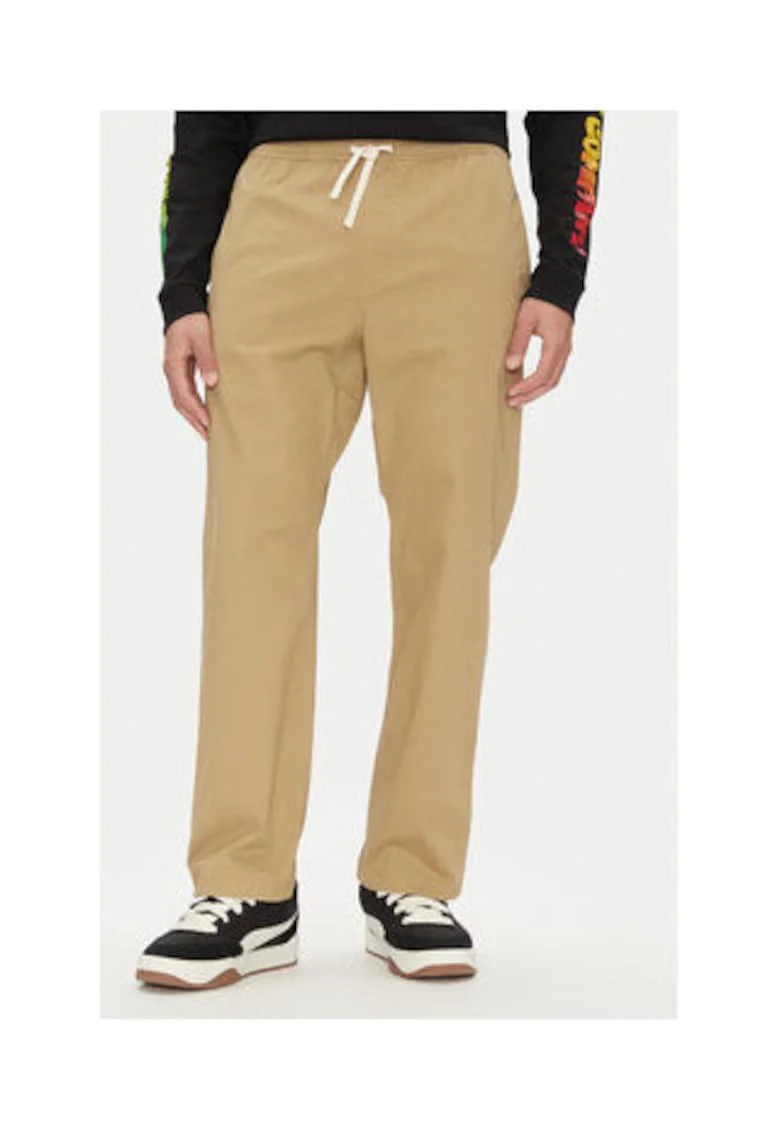 Pantaloni barbati,  bumbac/elastan, bej,