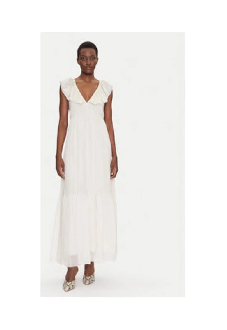 Rochie de vara,  bej, 70% viscoza, 30% matase,