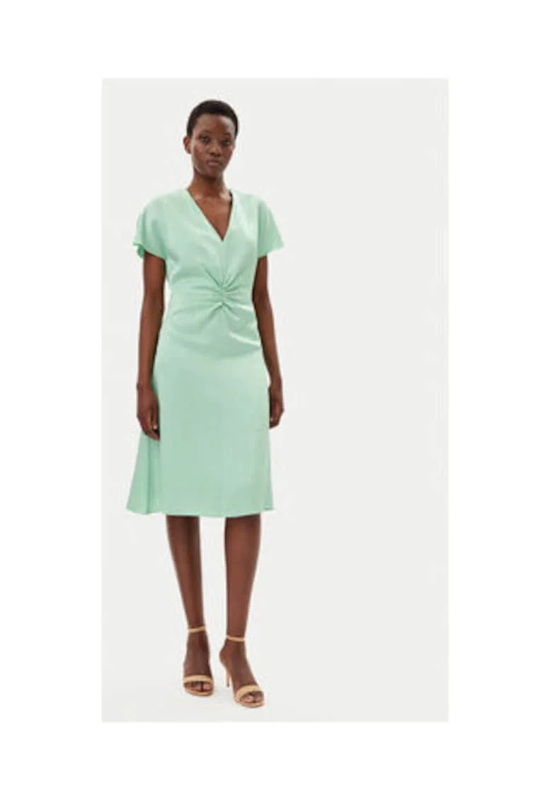 Rochie de zi Femei,  verde, 72% acetat, 28% viscoza,