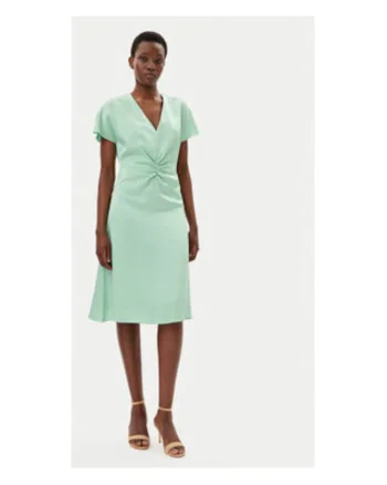 Rochie de zi Femei,  verde, 72% acetat, 28% viscoza,