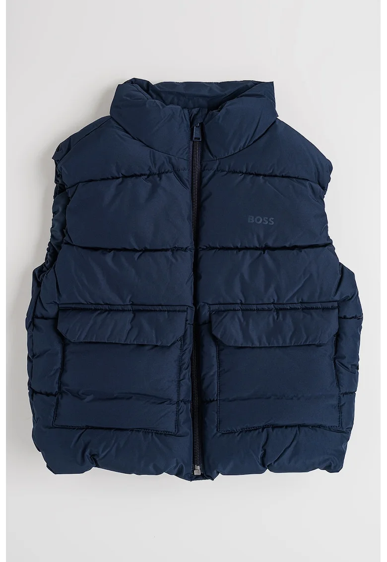 Vesta regular-fit cu fermoar, Bleumarin