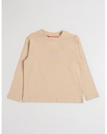Bluza cu imprimeu logo, Maro nisip