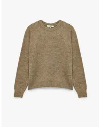 Pulover cu maneci raglan, Maro taupe