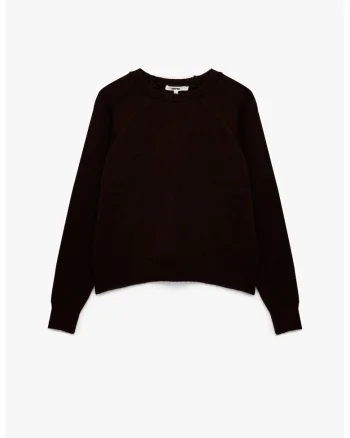 Pulover cu maneci raglan, Maro inchis
