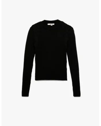 Pulover uni slim fit, Negru