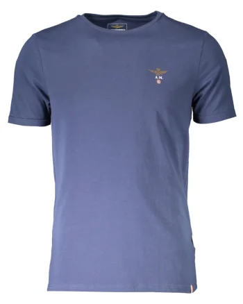 Tricou barbati,  95% Bumbac, 5% Elastan, Albastru, SCOTI001J508, Albastru