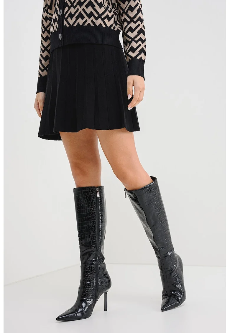 Fusta mini evazata, Negru