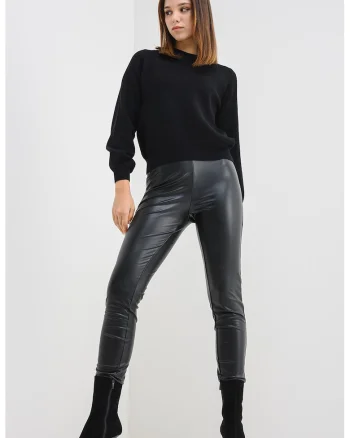 Pulover cu maneci lunci, Negru