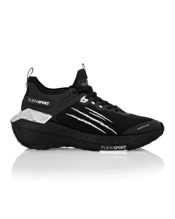 Pantofi sport wedge foarte usori Stealth Runner, Negru/Alb murdar