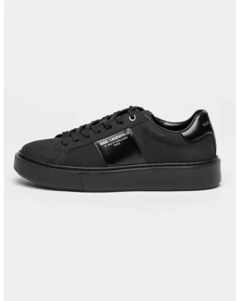 Pantofi sport din piele nabuc cu garnituri din piele Maxi, Negru