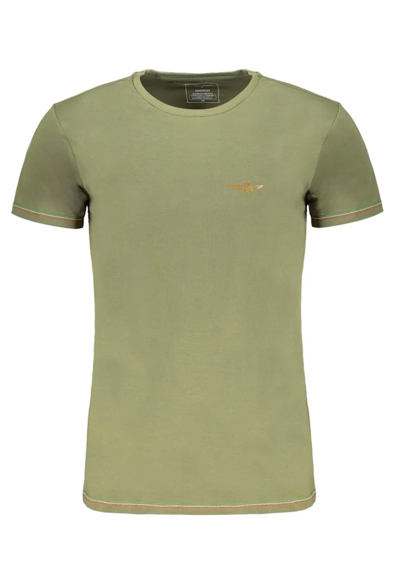Tricou barbati,  95% bumbac, 5% elastan, Verde, SCOTI003J508