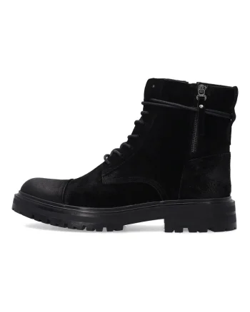 Ghete barbatesti din piele intoarsa de culoare neagra