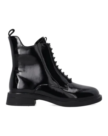 Botine lacuite de dama, negre