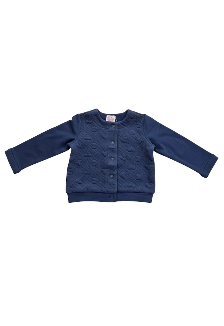 Cardigan fete  bleumarin cu inimioare