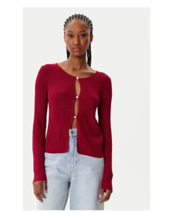 Cardigan Dama,  viscoza, rosu,