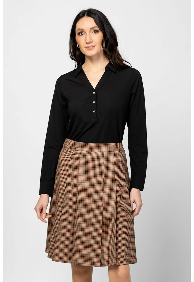Camasa regular fit cu maneci lungi, Negru