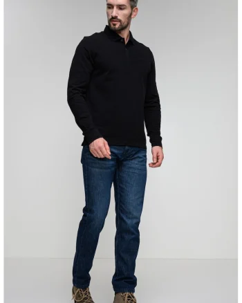 Blugi slim fit cu aspect decolorat, Albastru melange