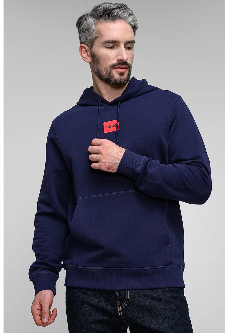 Hanorac cu buzunar kangaroo Daratschi, Albastru indigo