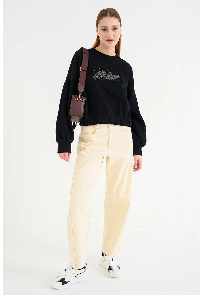 Bluza de trening cu maneci cazute Easton, Negru