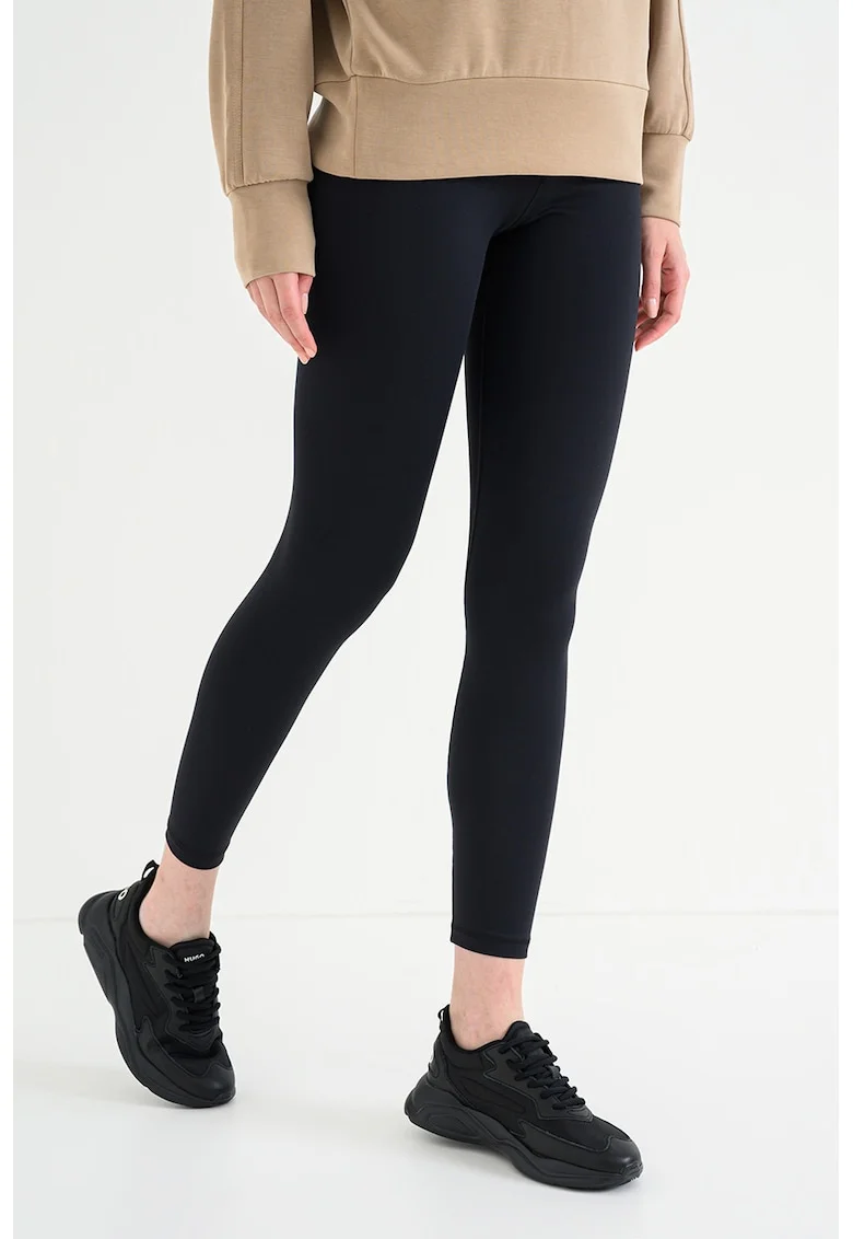 Colanti crop cu logo, Negru