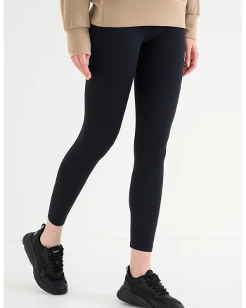 Colanti crop cu logo, Negru