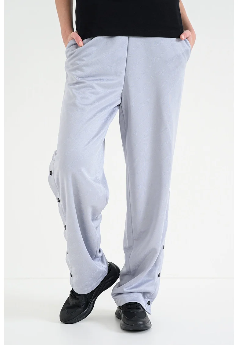 Pantaloni de trening ampli cu slituri cu capse pe glezna Nicole, Gri deschis