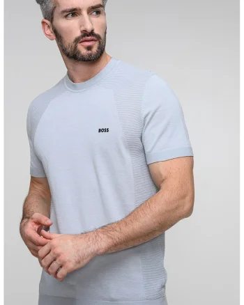 Tricou cu decolteu la baza gatului Momentum, Gri cenusiu