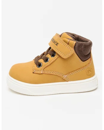 Pantofi sport inalti cu velcro Moby, Maro camel