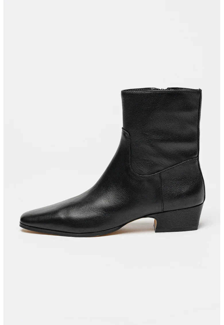 Botine din piele Dusty, Negru