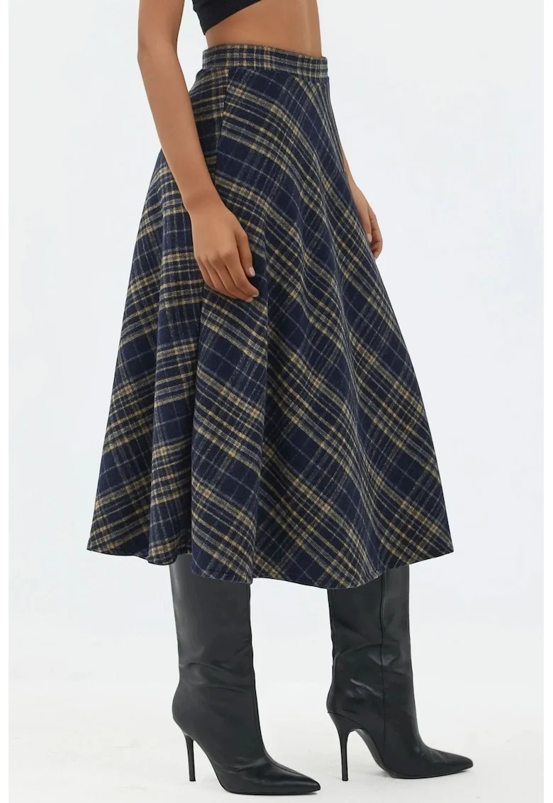 Fusta,  maxi A, bleumarin, textil