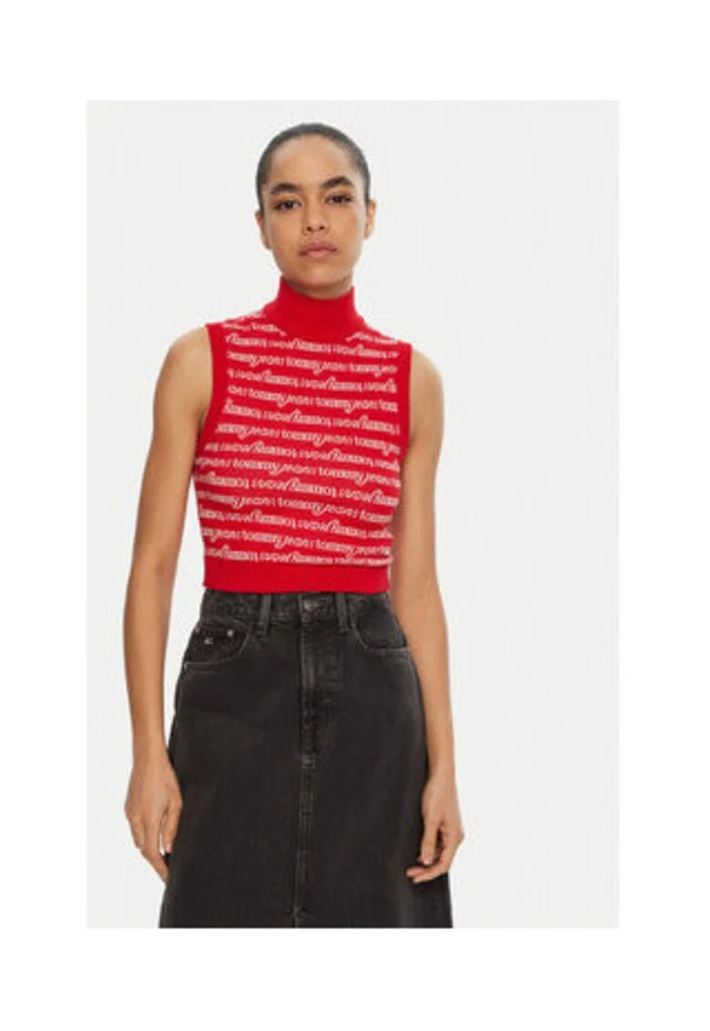 Top de dama,  Rosu, 100% bumbac,