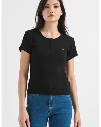 Tricou din bumbac cu logo brodat discret